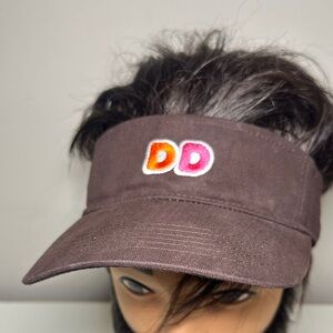 Dunkin Donuts Brown Visor with DD Logo